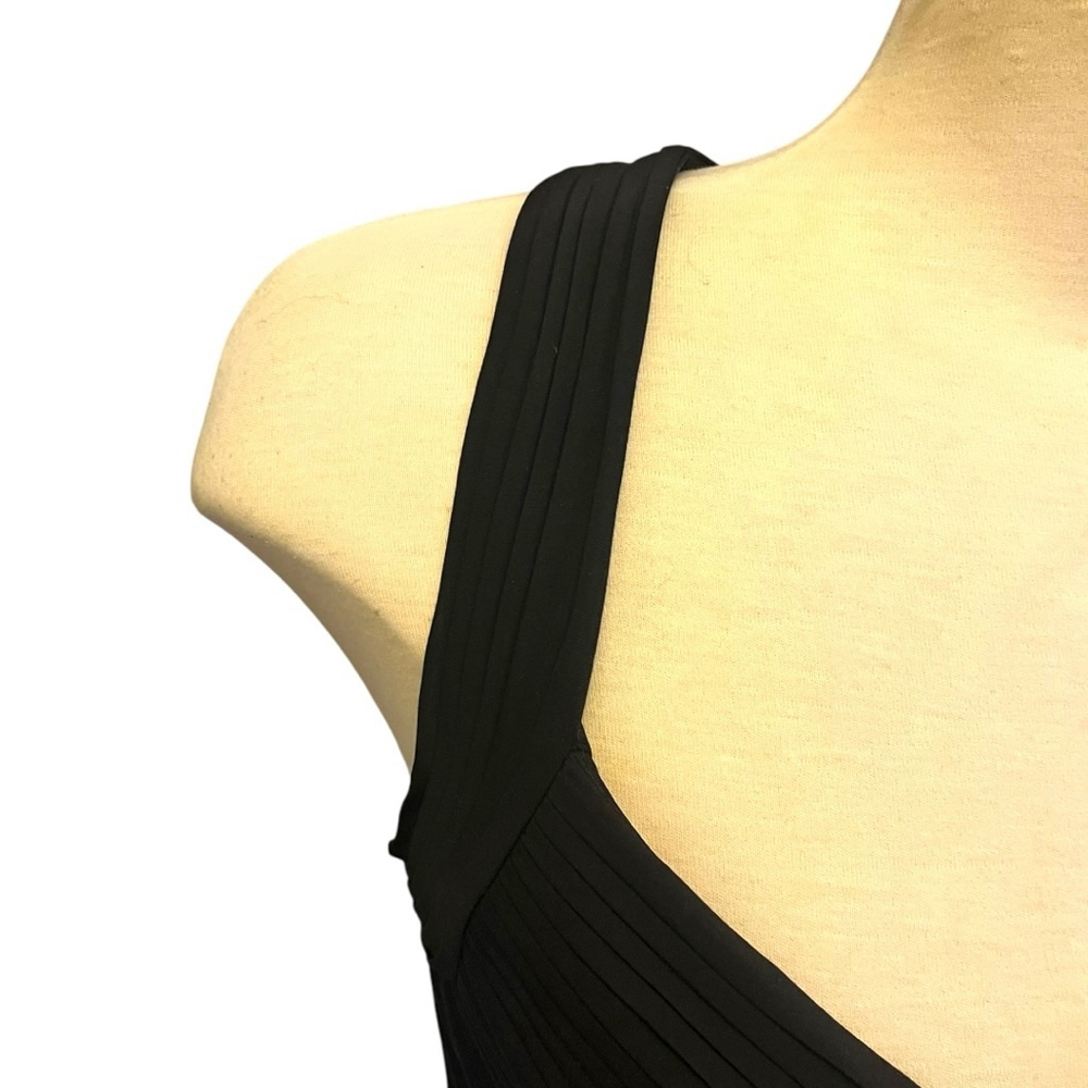 Frank Lyman Evening Cocktail Halter Colourblock Dress Black/White US 8 - Picture 5 of 15